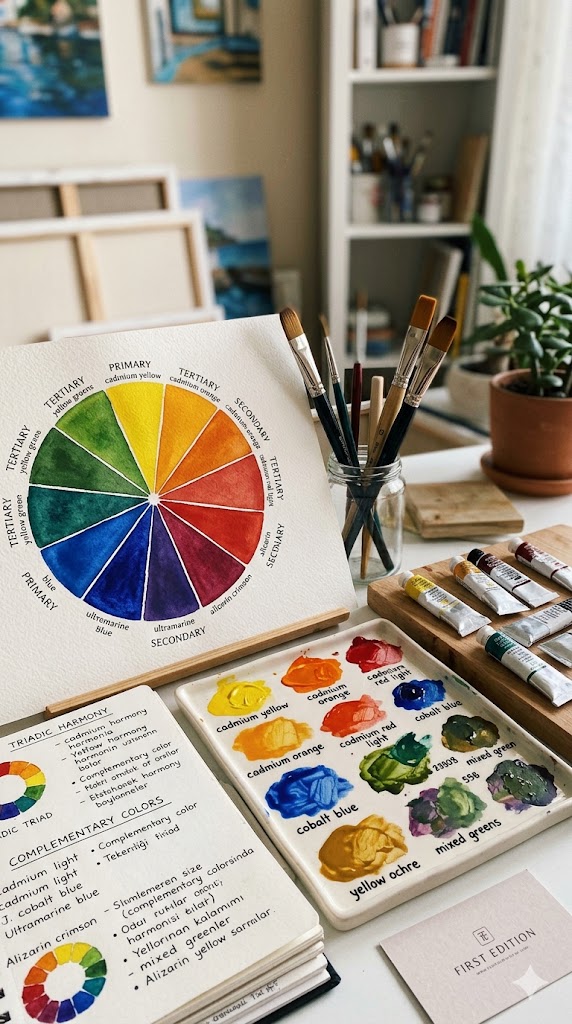 Renk-Çarkı-ve-Sanatçı-Paleti-Atölye-Notları